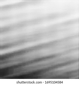 Vector Halftone Pattern. Set of Dots. Dotted Texture on White Background. Overlay Grunge Template. Distress Linear Design. Fade Monochrome Points. Pop Art Backdrop.