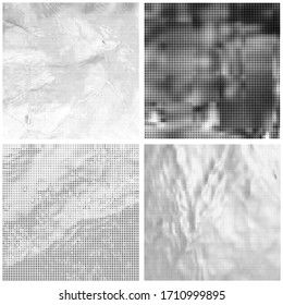 Vector Halftone Pattern. Set of Dots. Dotted Texture on White Background. Overlay Grunge Template. Distress Linear Design. Fade Monochrome Points. Pop Art Backdrop.