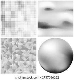 Vector Halftone Pattern. Set of Dots. Dotted Texture on White Background. Overlay Grunge Template. Distress Linear Design. Fade Monochrome Points. Pop Art Backdrop.
