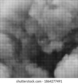 Vector Halftone Pattern. Set of Dots. Dotted Texture on White Background. Overlay Grunge Template. Distress Linear Design. Fade Monochrome Points. Pop Art Backdrop.