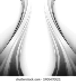 Vector Halftone Pattern. Set of Dots. Dotted Texture on White Background. Overlay Grunge Template. Distress Linear Design. Fade Monochrome Points. Pop Art Backdrop.