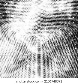 Vector Halftone Pattern. Set of Dots. Dotted Texture on White Background. Overlay Grunge Template. Distress Linear Design. Fade Monochrome Points. Pop Art Backdrop.