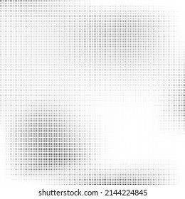 Vector Halftone Pattern. Set of Dots. Dotted Texture on White Background. Overlay Grunge Template. Distress Linear Design. Fade Monochrome Points. Pop Art Backdrop.