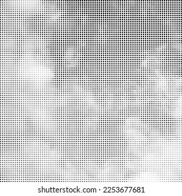 Vector Halftone Pattern. Set of Dots. Dotted Texture on White Background. Overlay Grunge Template. Distress Linear Design. Fade Monochrome Points. Pop Art Backdrop.
