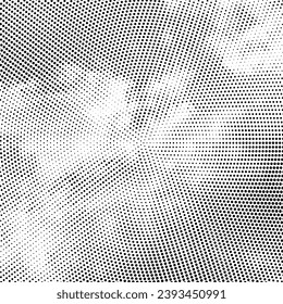 Vector Halftone Pattern. Set of Dots. Dotted Texture on White Background. Overlay Grunge Template. Distress Linear Design. Fade Monochrome Points. Pop Art Backdrop.