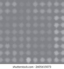 Vector Halftone Pattern. Set of Dots. Dotted Texture on grey Background. Overlay Grunge Template. Distress Linear Design. Fade Monochrome Points. Pop Art Backdrop.