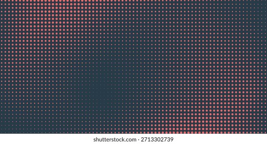 Vector Patrón de semitono Suave Borde Curvado Rojo Azul Fondo Abstractas. Puntos cuadrados redondeados Patrón borroso Pop Textura de diseño de arte.