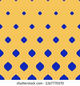 Vector halftone pattern. Stylish modern geometric texture, visual transition effect from blue to yellow. Vertical falling rounded shapes. Hipster fashion background. Design for prints, digital, covers