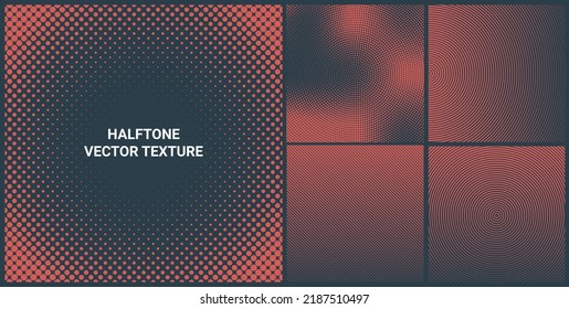 Vector halftone pattern texture gradient screen background. Half tone dot texture gradation graphic artwork effect