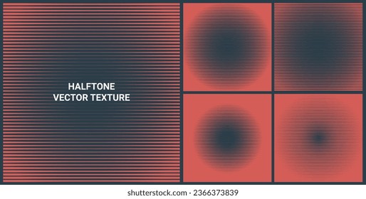 Fondo de pantalla de degradado de textura de patrón de semitono vectorial. Efecto de imagen gráfico de gradación de textura de media línea de tono