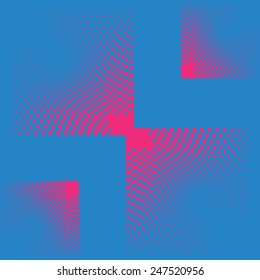 Vector halftone pink dots, illustration outbox  