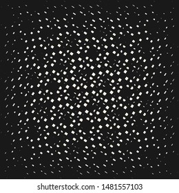Vector halftone seamless pattern. Abstract monochrome geometric background with radial gradient transition effect. Modern sport style illustration. Black and white grunge texture. Dark repeat design