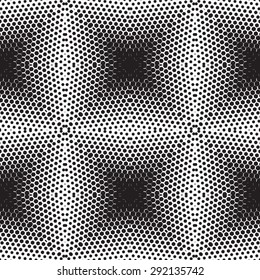 Vector halftone seamless pattern. Modern traditional background. Hipster monochrome repeating pattern.
