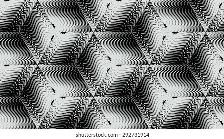 Vector halftone seamless pattern. Modern traditional background. Hipster monochrome repeating pattern.