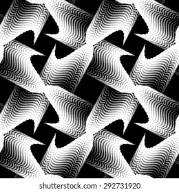 Vector halftone seamless pattern. Modern traditional background. Hipster monochrome repeating pattern.