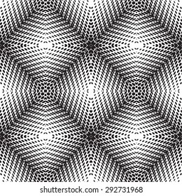 Vector halftone seamless pattern. Modern traditional background. Hipster monochrome repeating pattern.