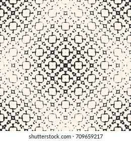 Vector halftone seamless pattern. Monochrome illustration of ripple surface. Visual effect of gradient transition. Abstract grunge texture. Subtle repeat background. Modern design for decoration, web