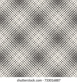 Vector halftone seamless pattern. Monochrome illustration of ripple surface. Abstract weaving texture, mesh, net, lace. Subtle repeat background. Subtle design for decoration, wrapping, paper, digital
