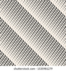 Vector halftone seamless pattern with vertical dash lines, fading stripes. Diagonal black and white gradient transition effect. Extreme sport style background. Abstract geometric repeatable texture