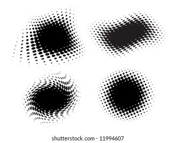 vector halftone set