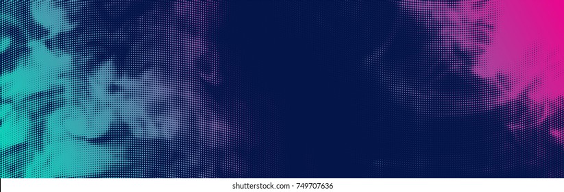 Vector halftone smoke effect. Vibrant abstract background. Retro 80's style colors and textures. - Shutterstock ID 749707636