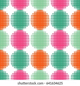 Vector halftone spotted background. Seamless pattern.
