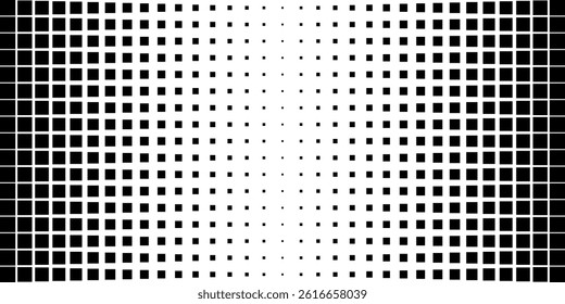 Vector Halftone squares abstract background. Black and white pattern. Hipster fashion design print. Geometric design on a white background. Healthcare, science and medicine background.