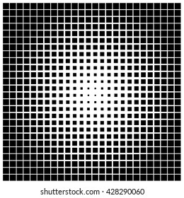 Vector halftone squares for your design. Black rectangles on white background.