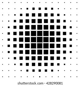 Vector halftone squares for your design. Black rectangles on white background.