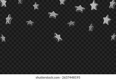 Vector halftone stars png. Retro pop art halftone stars for collage. Stars cut out of newspaper.