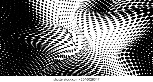 Vector halftone texture. Abstract halftone texture with dots. Black and white minimal abstract background modern