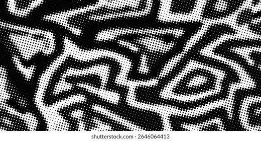 Vector halftone texture. Abstract halftone texture with dots. Black and white minimal abstract background.
