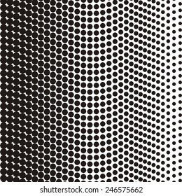 Vector halftone texture black dots on white background