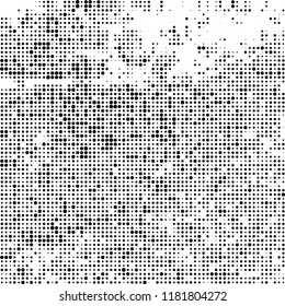 Vector halftone texture. Black and white abstract background. Chaotic pattern of dots