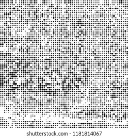 Vector halftone texture. Black and white abstract background. Chaotic pattern of dots