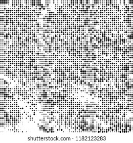 Vector halftone texture. Black and white abstract background. Chaotic pattern of dots