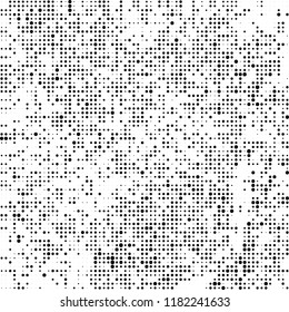 Vector halftone texture. Black and white abstract background. Chaotic pattern of dots