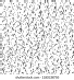 Vector halftone texture. Black and white abstract background. Chaotic pattern of dots