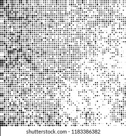 Vector halftone texture. Black and white abstract background. Chaotic pattern of dots