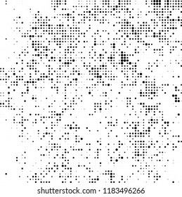Vector halftone texture. Black and white abstract background. Chaotic pattern of dots