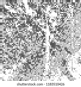 Vector halftone texture. Black and white abstract background. Chaotic pattern of dots