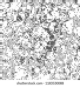 Vector halftone texture. Black and white abstract background. Chaotic pattern of dots