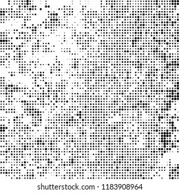 Vector halftone texture. Black and white abstract background. Chaotic pattern of dots