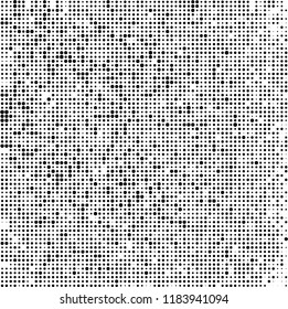 Vector halftone texture. Black and white abstract background. Chaotic pattern of dots