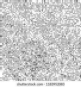 Vector halftone texture. Black and white abstract background. Chaotic pattern of dots