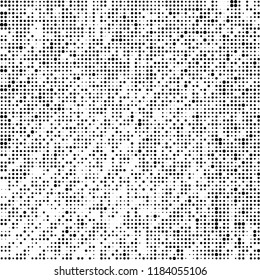 Vector halftone texture. Black and white abstract background. Chaotic pattern of dots