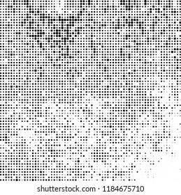 Vector halftone texture. Black and white abstract background. Chaotic pattern of dots