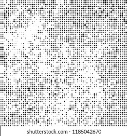 Vector halftone texture. Black and white abstract background. Chaotic pattern of dots