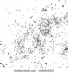 Vector halftone texture. Black and white abstract background. Chaotic pattern of dots