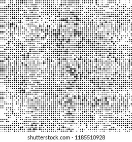 Vector halftone texture. Black and white abstract background. Chaotic pattern of dots